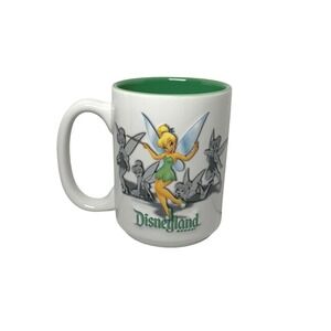 Disney Parks Disneyland Resort Tinker Bell Tink Ceramic Coffee Mug White Green